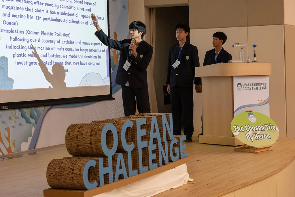 Team members presenting at the Ocean Challenge