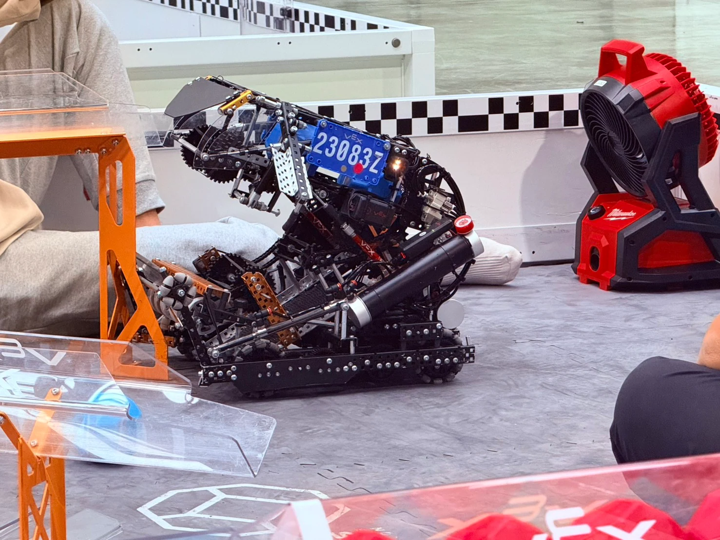 The Reaper team robot beside the competition field